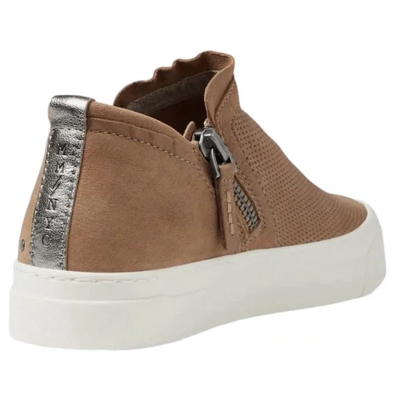 Miz Mooz Arret Side Zip Taupe Leather Platform Sneaker Size 8.5 - Picture 11 of 16